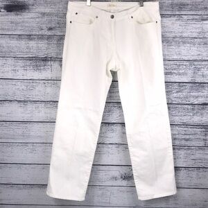 Eileen Fisher White Straight Leg Large Jeans